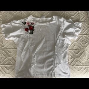 Abound crop ruffle tee